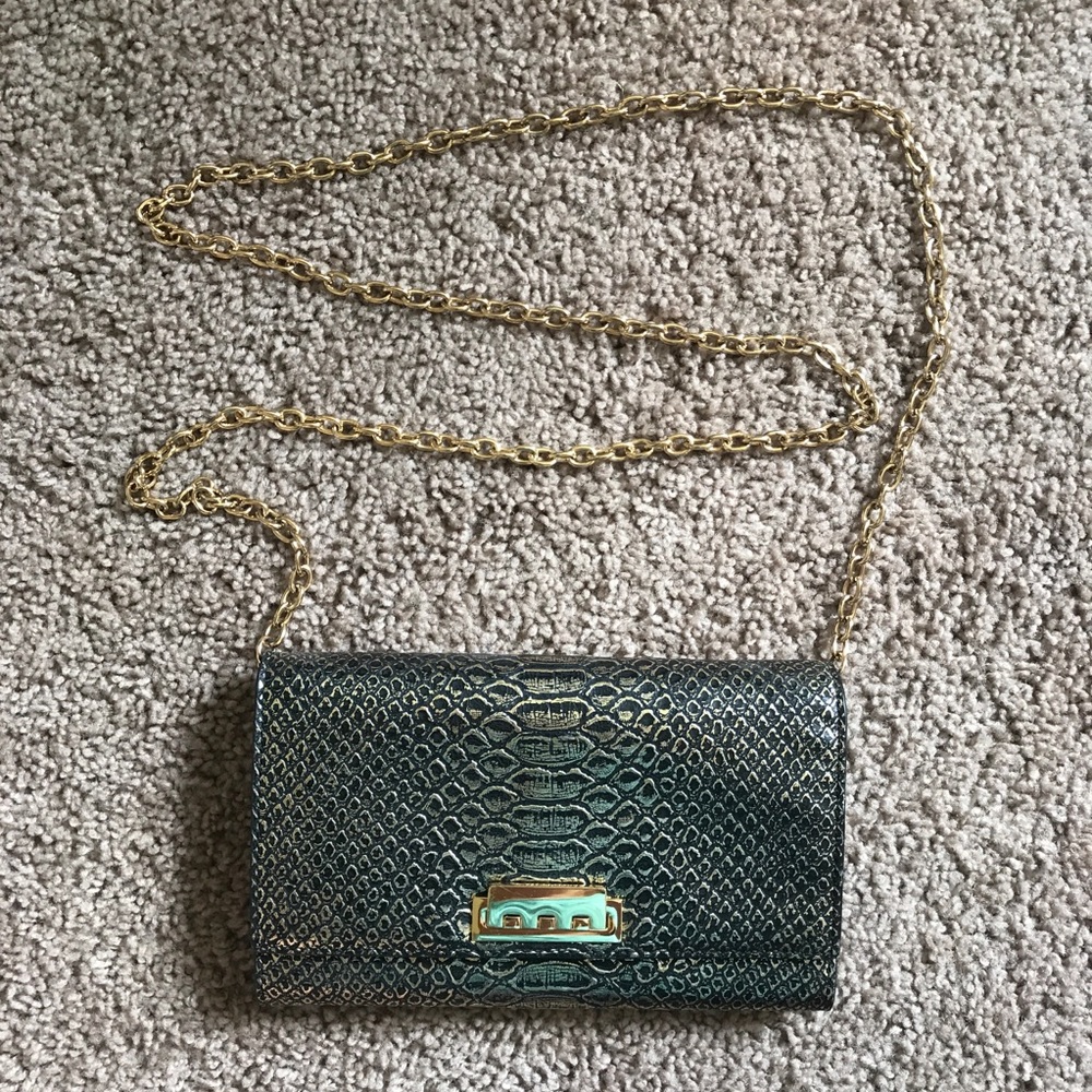 Zac Posen gold metallic purse